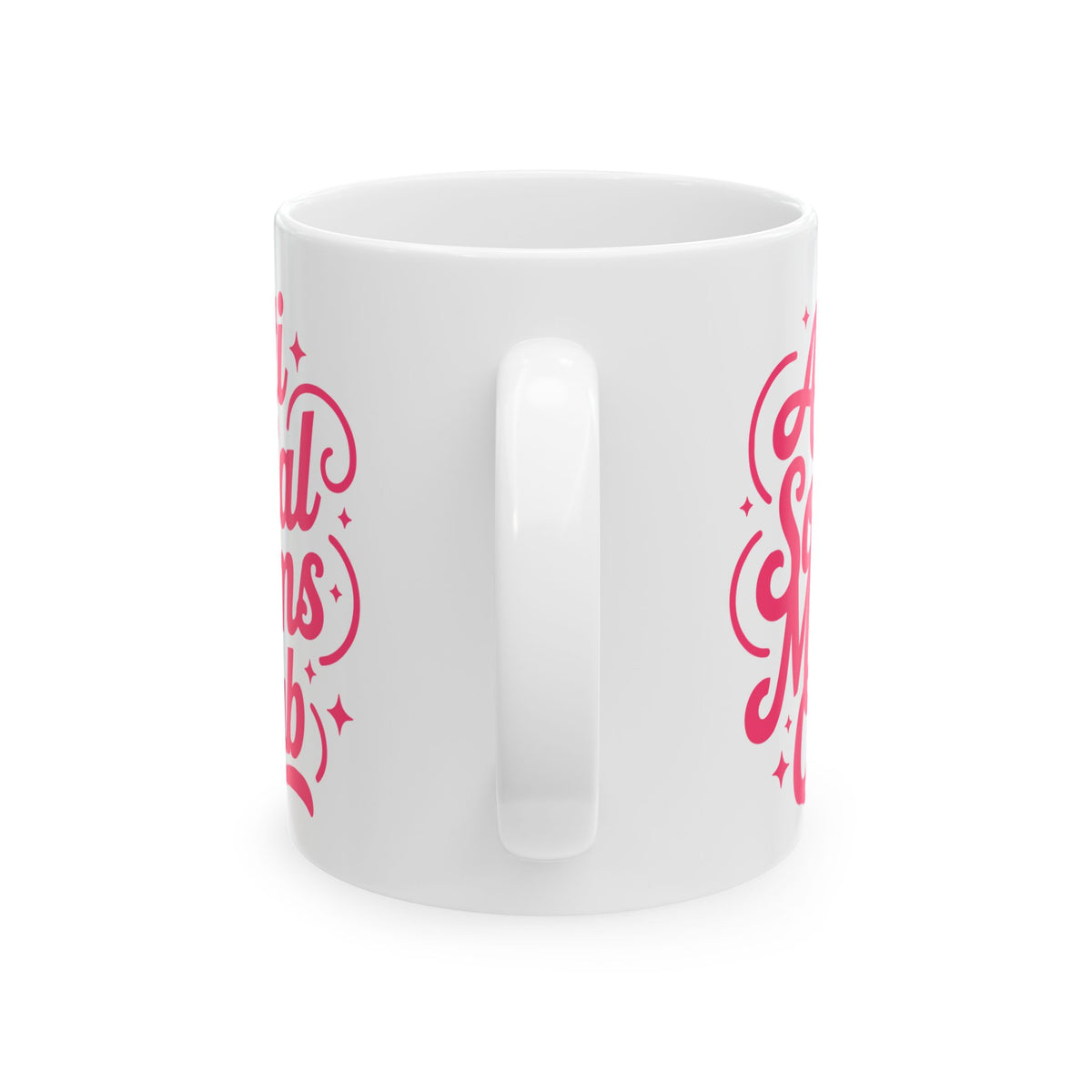 Anti-Social Moms Club Pink Script Ceramic Mug Coffee Cup (11oz & 15oz)