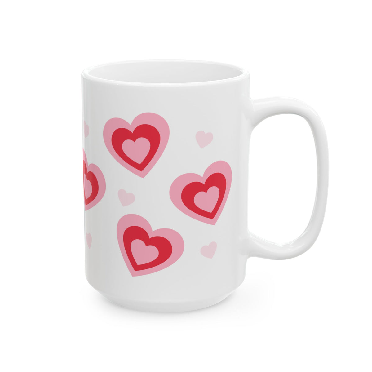 Retro Hearts Mug — Cute Valentine’s Day Coffee Cup (11oz & 15oz) - Sydney So Sweet