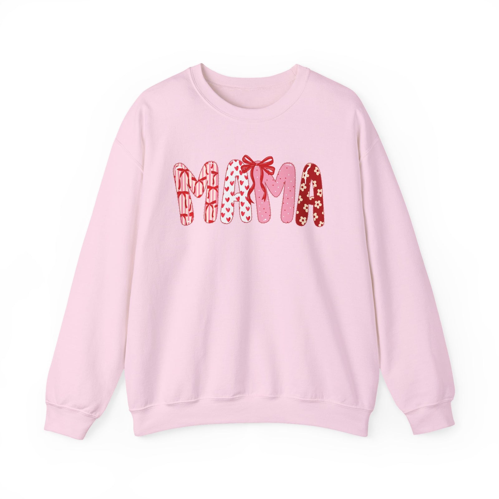 Mama Coquette Bow & Heart Valentine's Day Women's Crewneck Sweatshirt