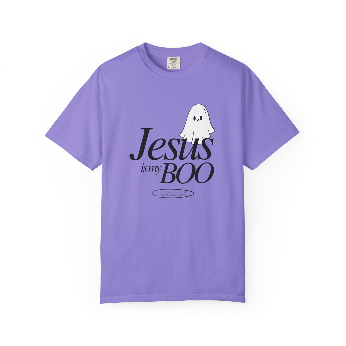 Jesus is My Boo Cute Ghost Halloween T-Shirt He Loves You Christian Tee
