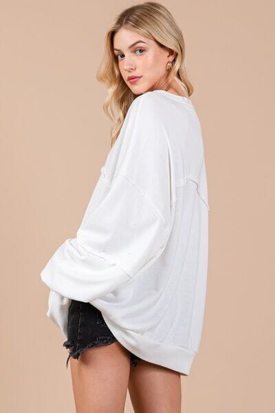 Ces Femme Exposed Seam Long Sleeve Sweatshirt - Sydney So Sweet