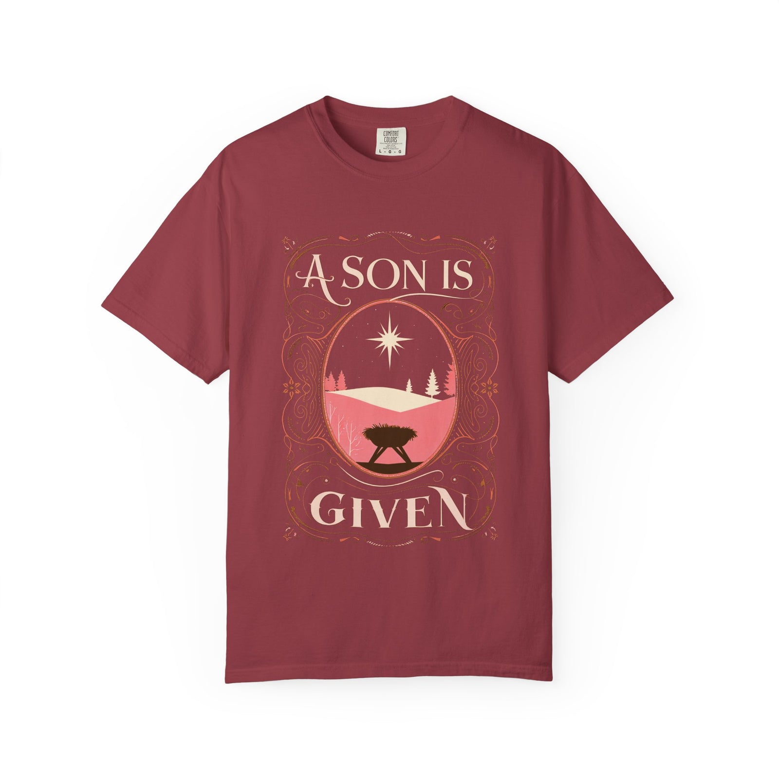 A Son is Given Jesus Christmas T-Shirt Christian Graphic Tee