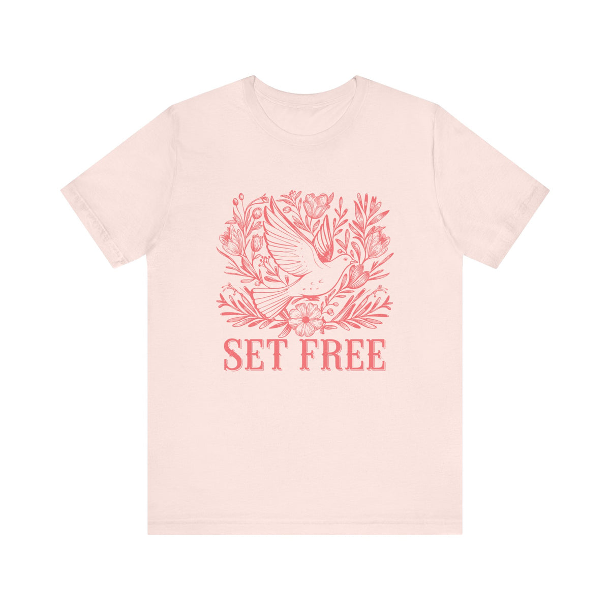 Set Free Dove Tee Inspirational Bird Christian Graphic T-Shirt