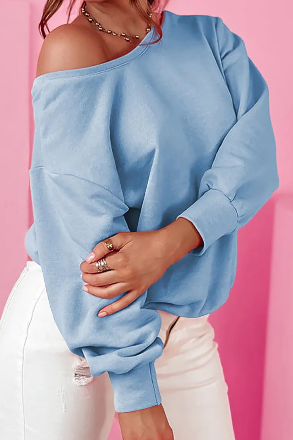 Bow Round Neck Long Sleeve Sweatshirt - Sydney So Sweet