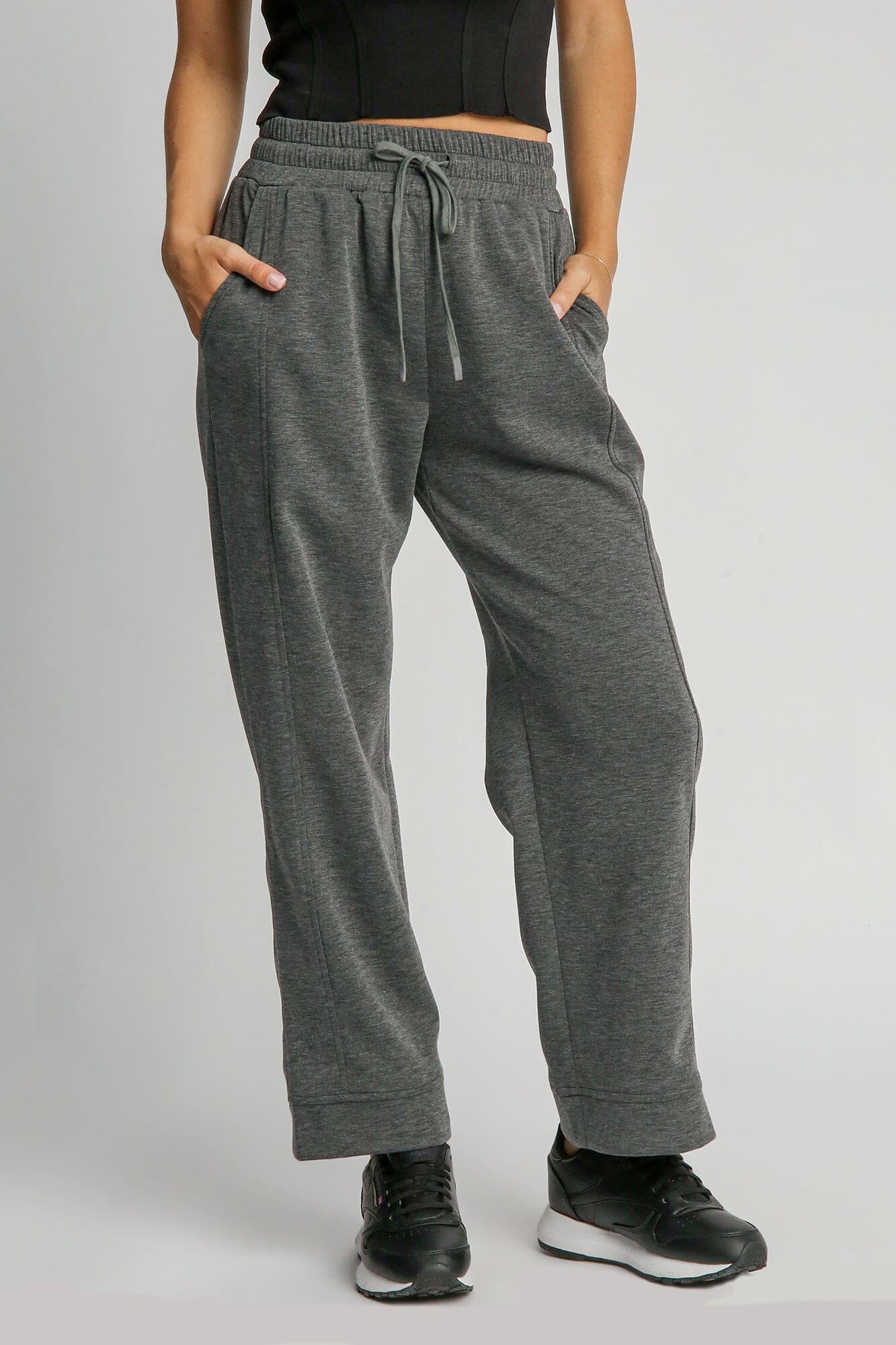Umgee Full Size Drawstring Wide Leg Pants with Pockets - Sydney So Sweet