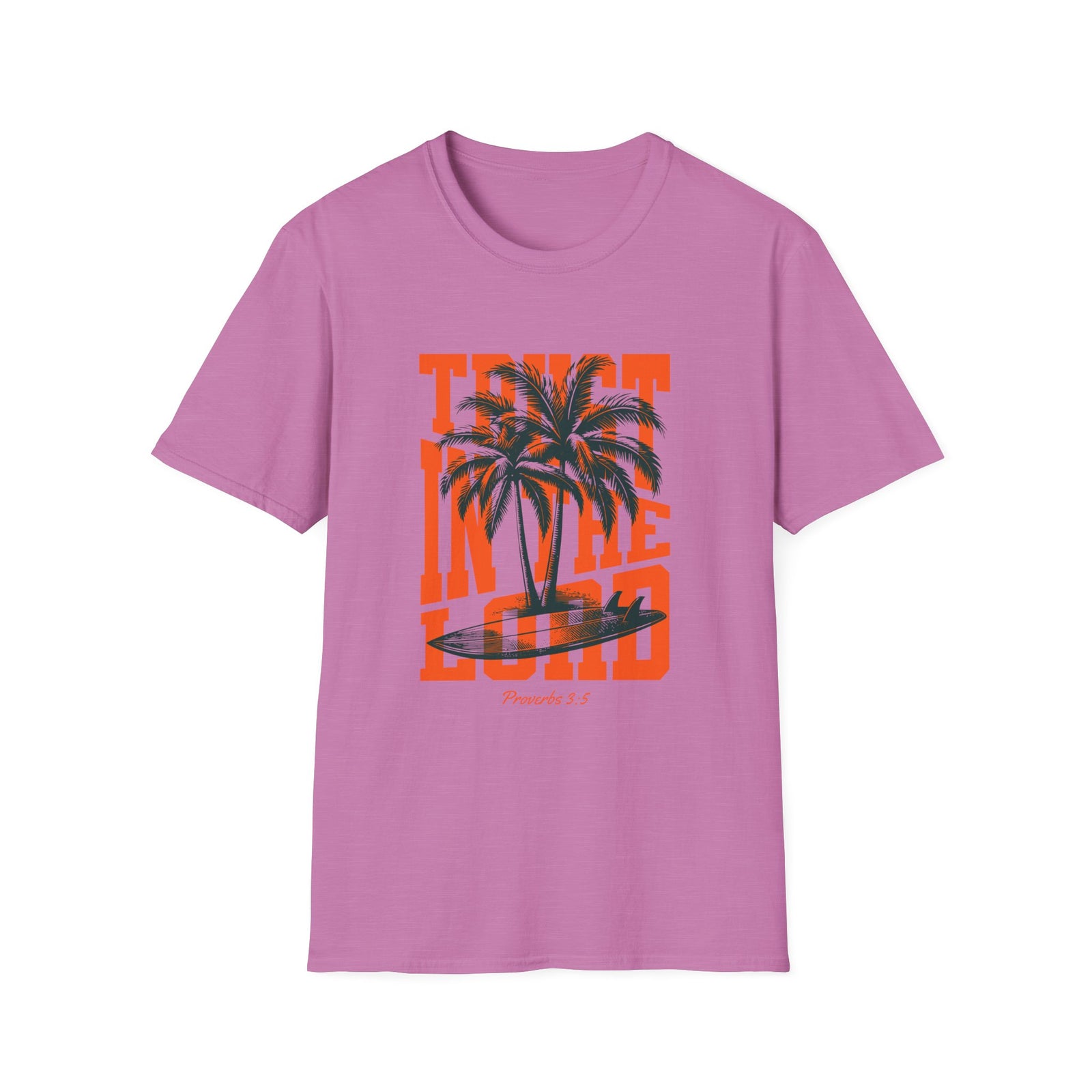 Trust in the Lord Palm Trees T-Shirt Summer Christian Faith Tee