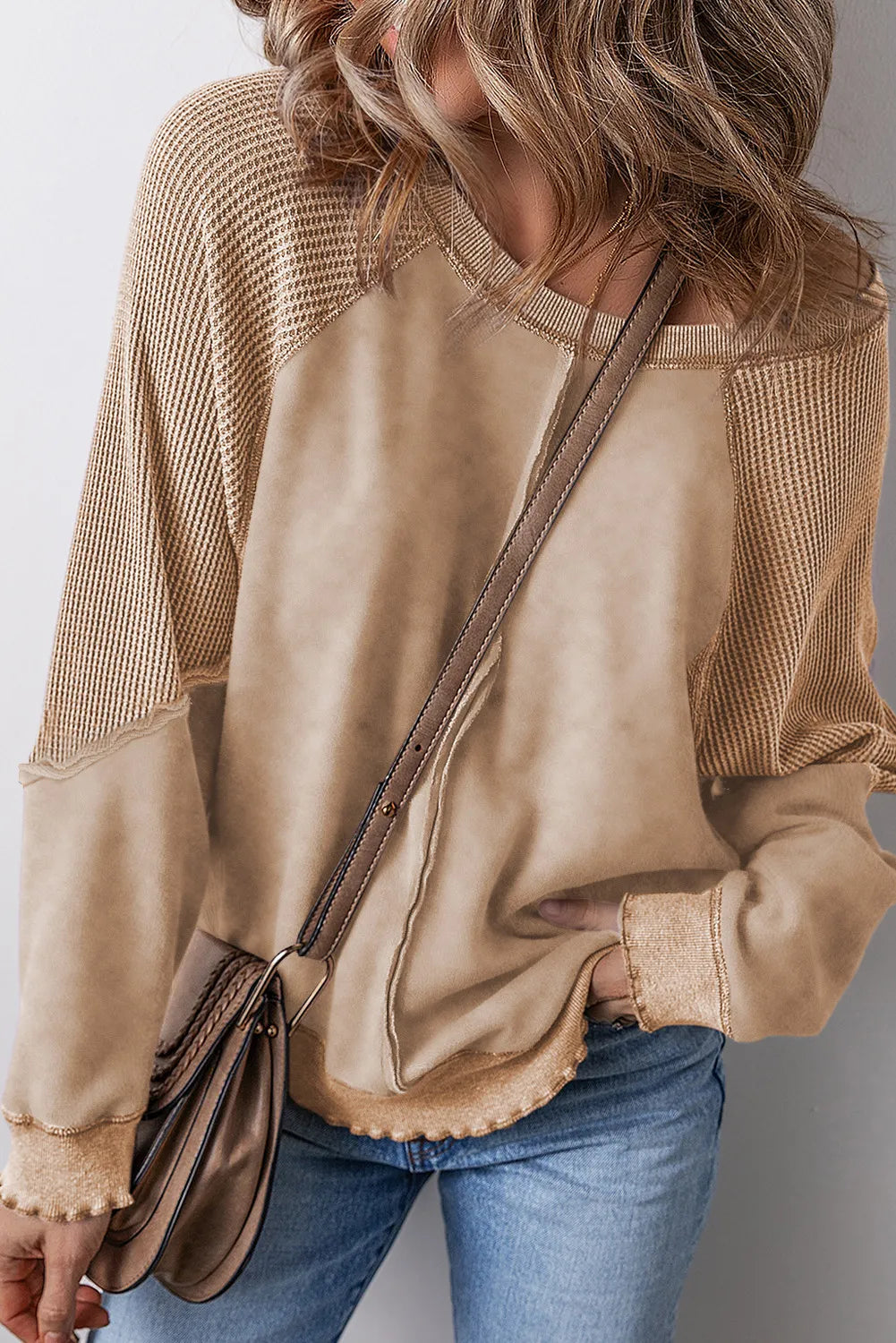 Exposed Seam Long Sleeve Sweatshirt - Sydney So Sweet