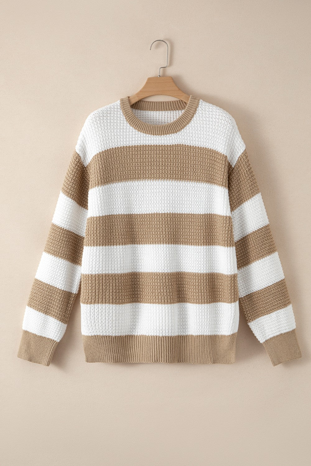 Color Block Round Neck Sweater - Sydney So Sweet