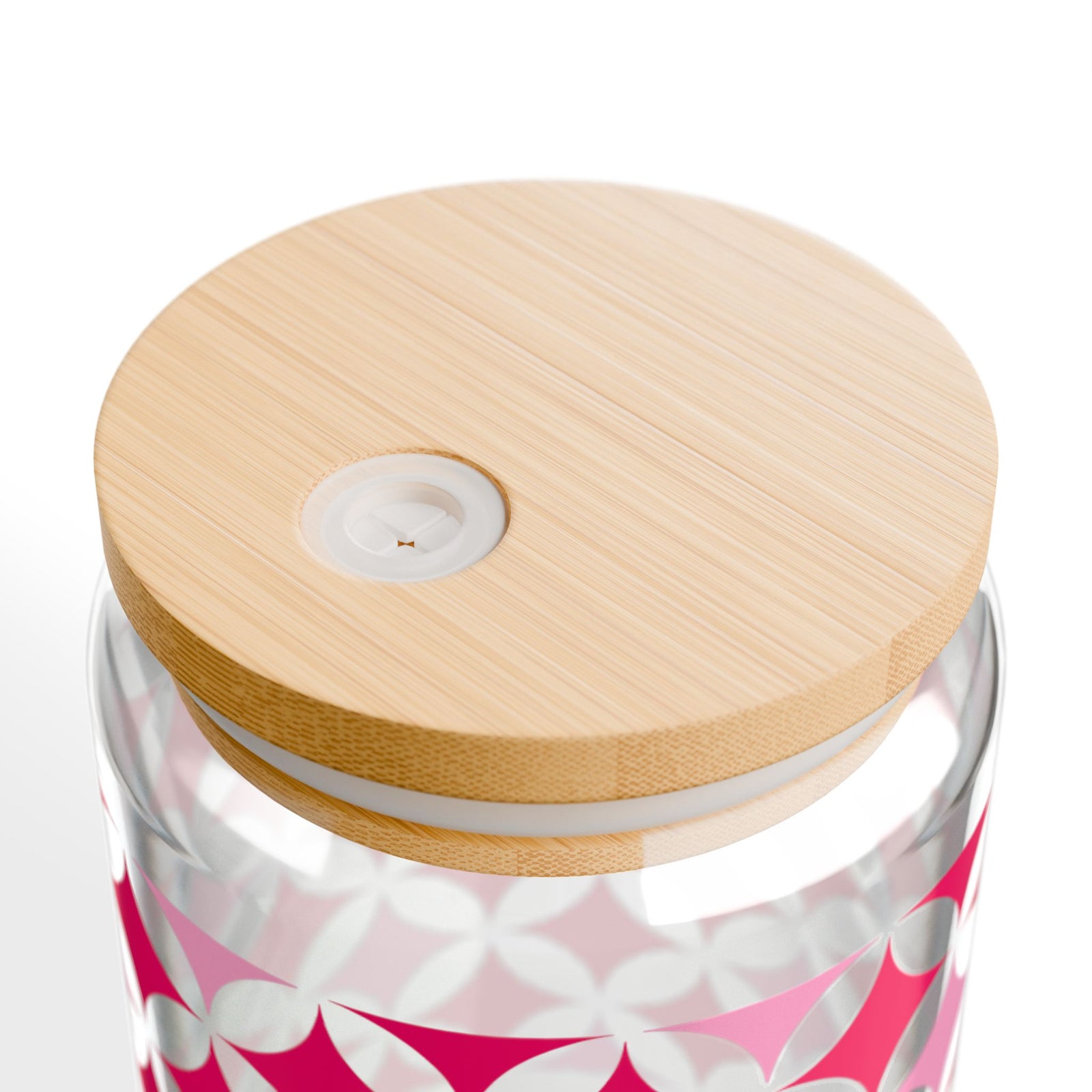 Twinkling Tidings Christmas Sipper Glass 16oz Reusable Drink Jar with Lid & Straw