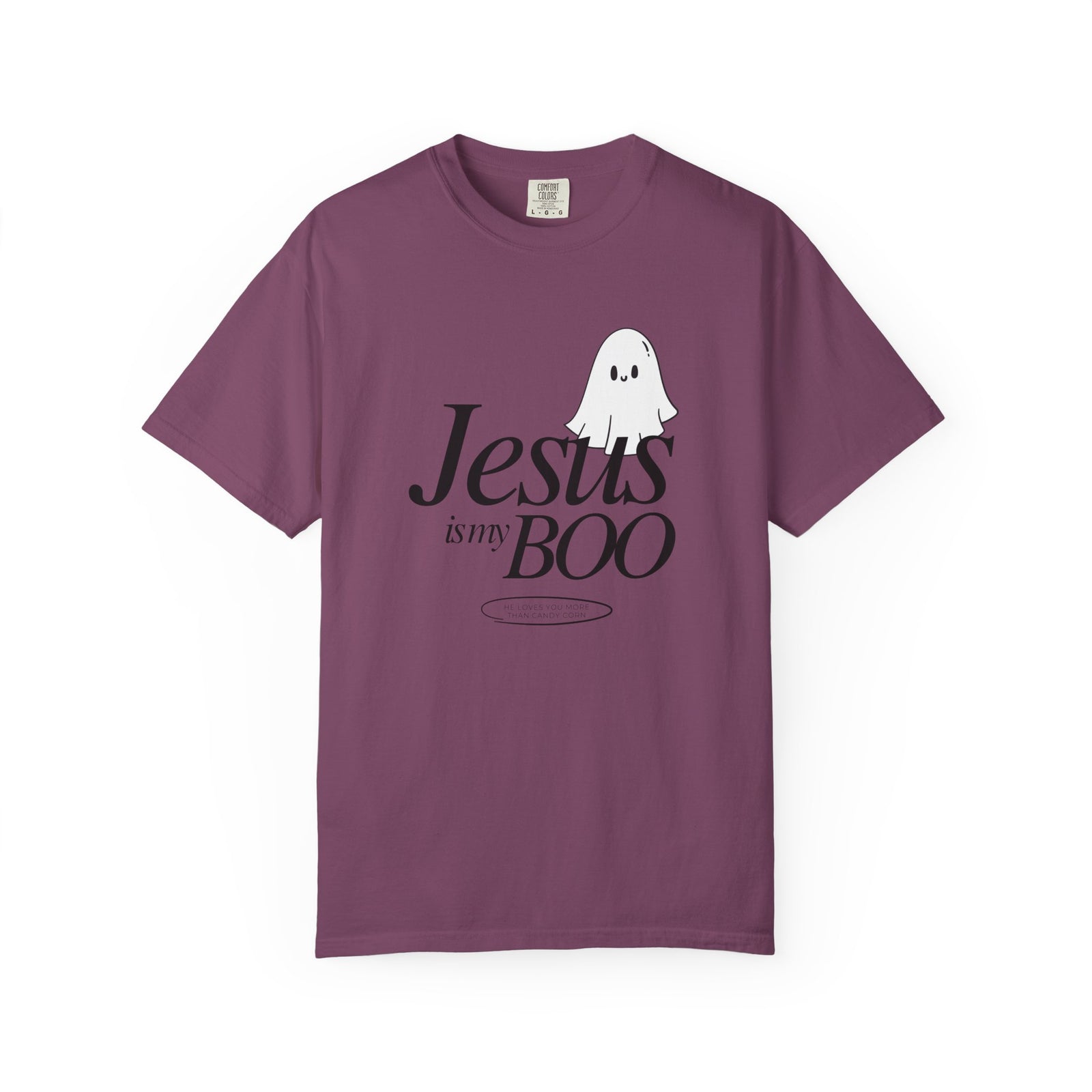 Jesus is My Boo Cute Ghost Halloween T-Shirt He Loves You Christian Tee