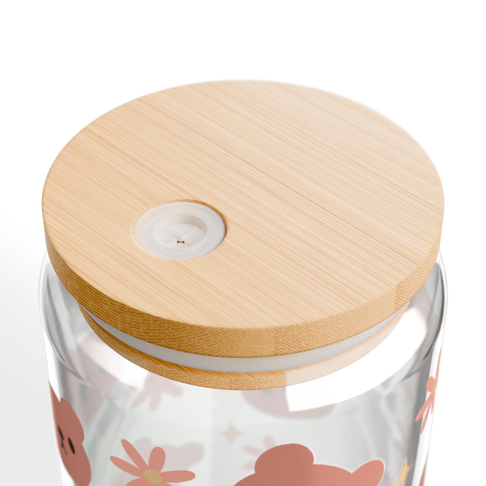 Beary Cute Tumbler Sipper Glass 16oz — Reusable Drink Jar with Lid & Straw - Sydney So Sweet
