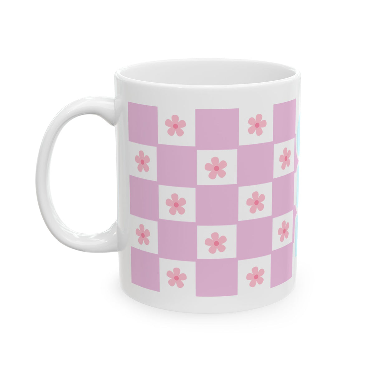 Coffee Checkerboard Cute Ceramic Mug Coffee Cup (11oz & 15oz) - Sydney So Sweet