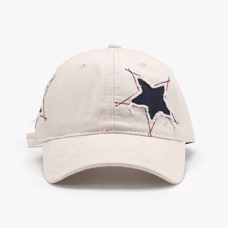 Adjustable Star Raw Hem Cap - Sydney So Sweet