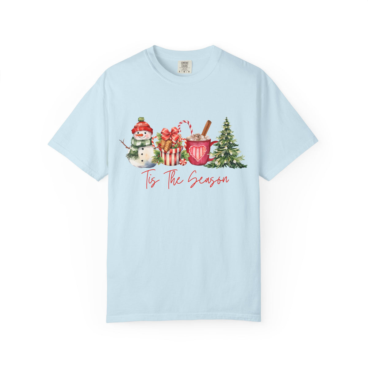 Tis the Season Holiday Tee Vintage Charm Christmas Snowman T-Shirt - Sydney So Sweet