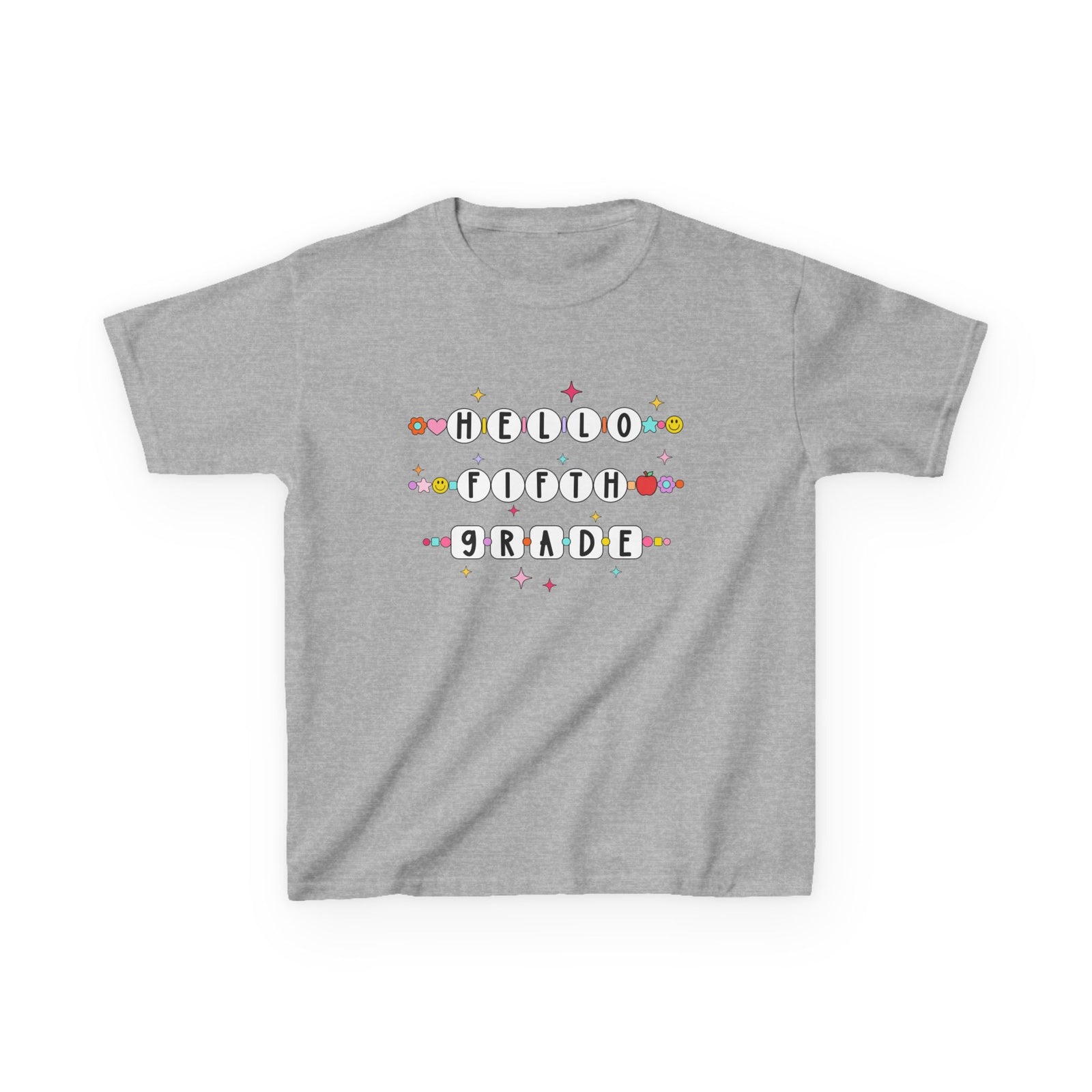 Friendship Bracelets Hello Fifth Grade Kids Tee Cute 5th Grade Back to School T-Shirt