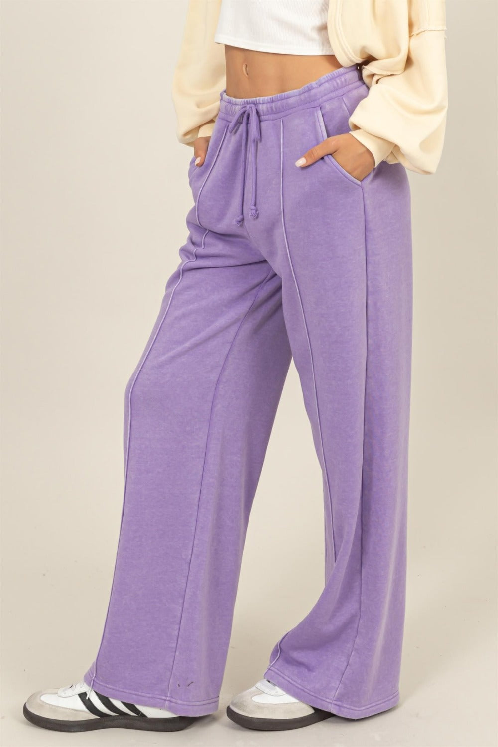 HYFVE Drawstring High Rise Wide Leg Pants - Sydney So Sweet