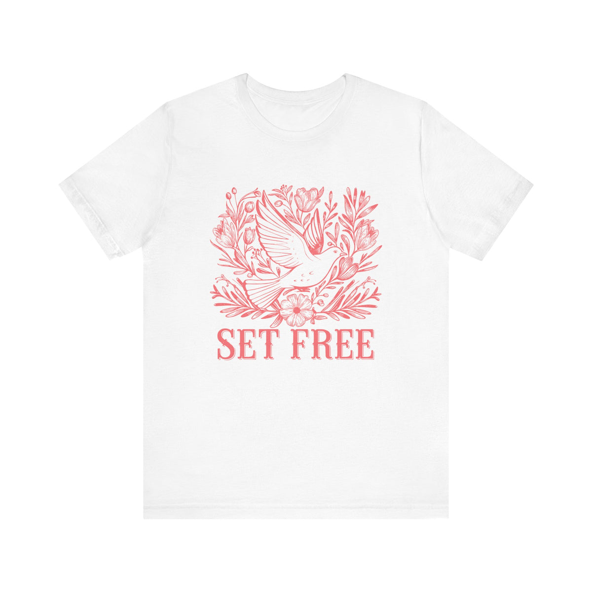 Set Free Dove Tee Inspirational Bird Christian Graphic T-Shirt
