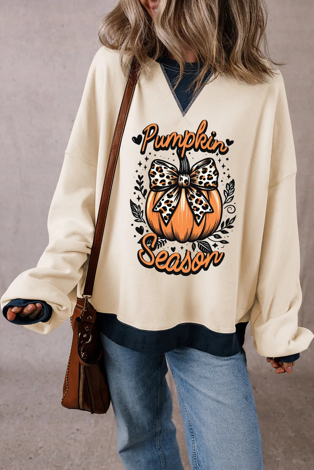 Pumpkin Graphic Long Sleeve Sweatshirt - Sydney So Sweet