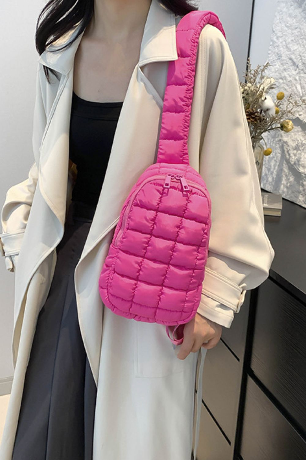 Quilted Nylon Crossbody  Bag - Sydney So Sweet