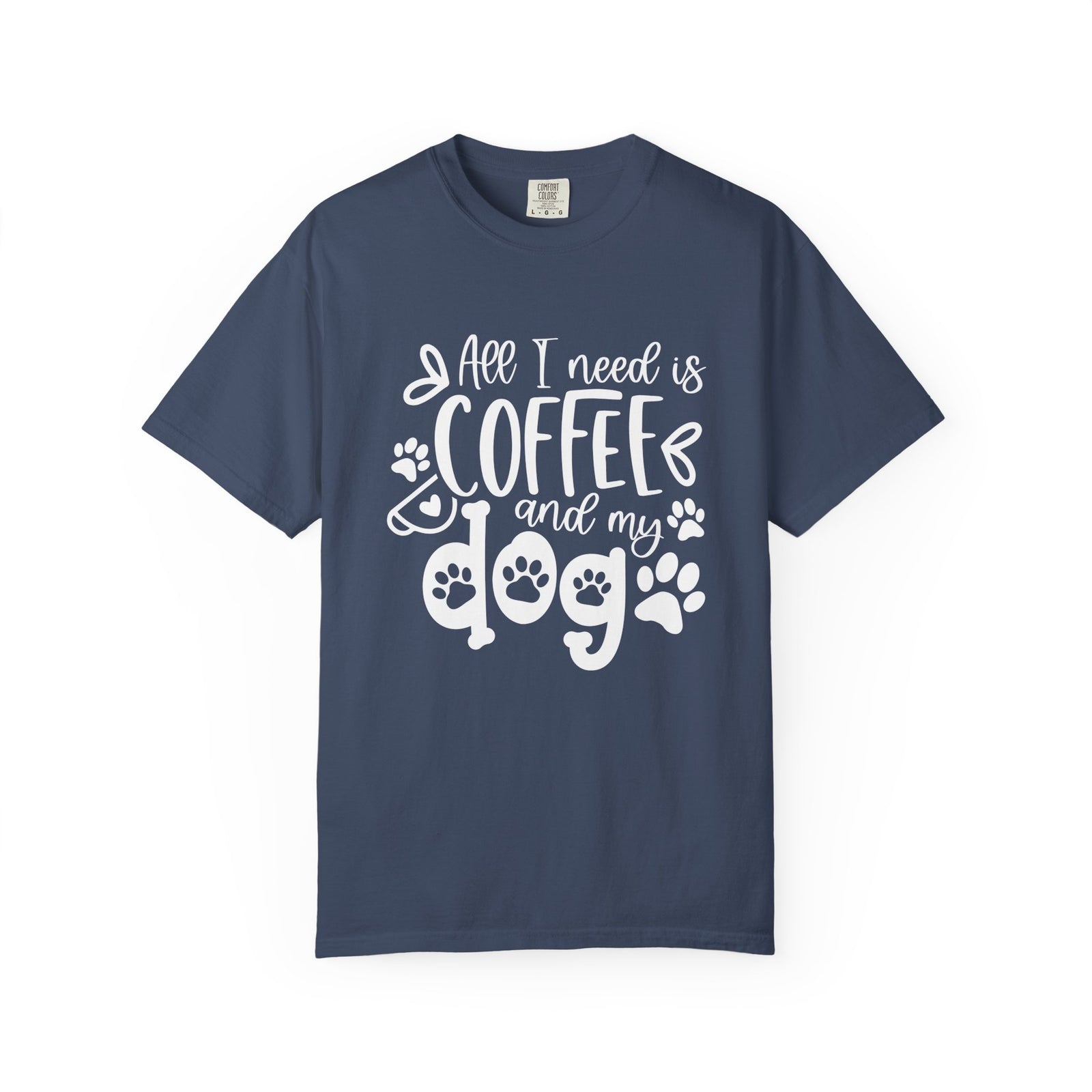 Coffee and My Dog T-Shirt Cute Dog Lover Coffee Graphic Tee