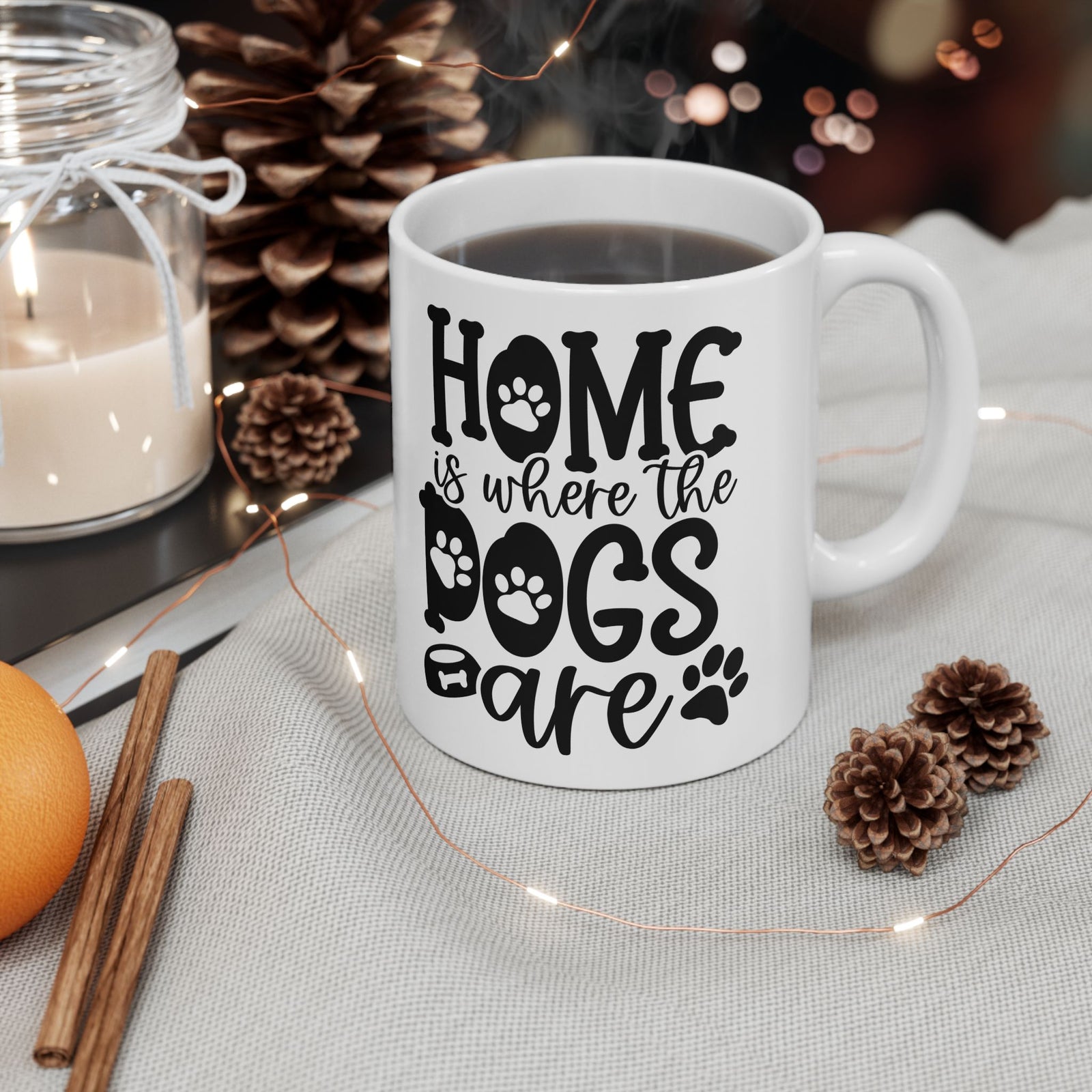 Home is Where the Dogs Are Cute Ceramic Mug Coffee Cup (11oz & 15oz)