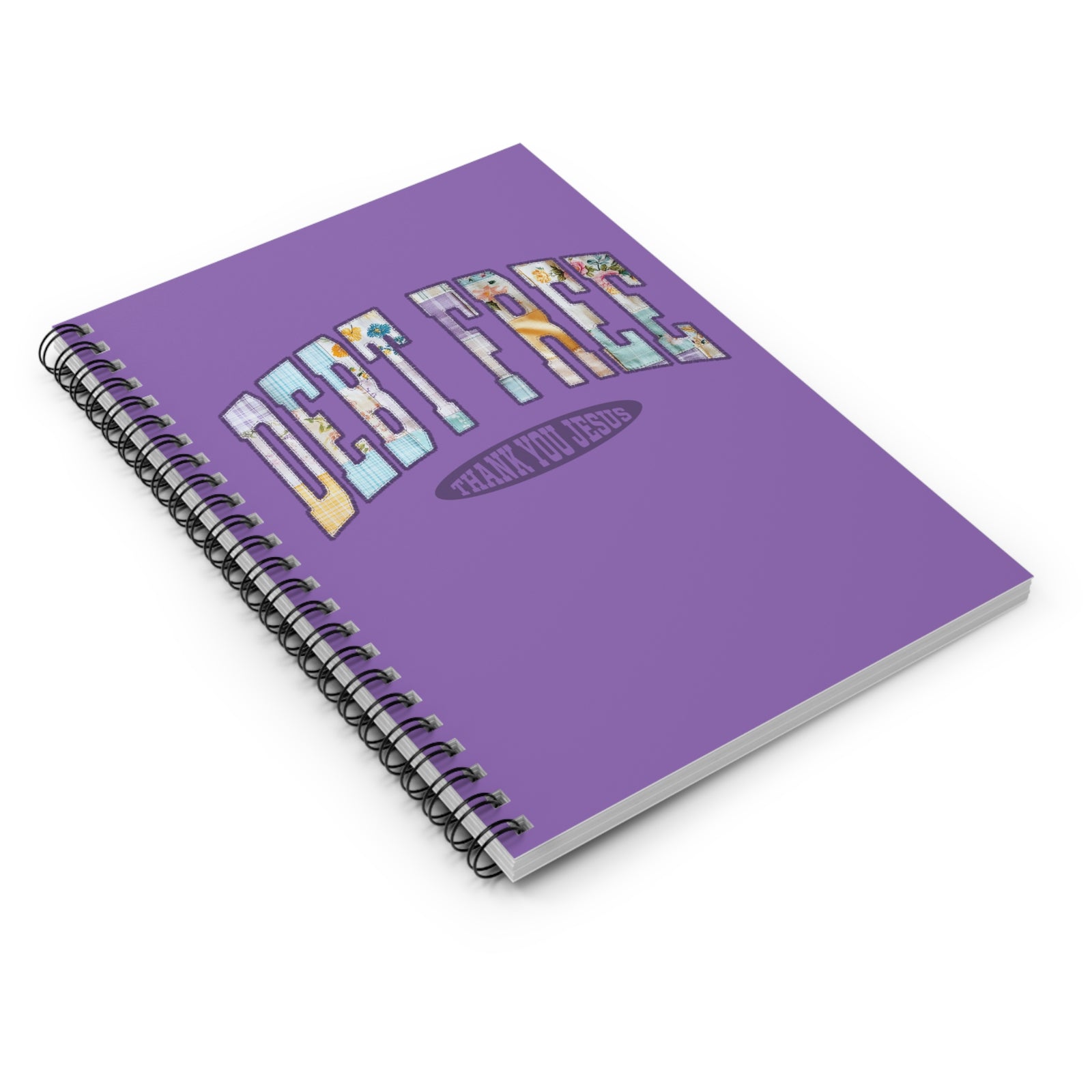 Debt Free Notebook Thank You Jesus Christian Ruled Spiral Journal