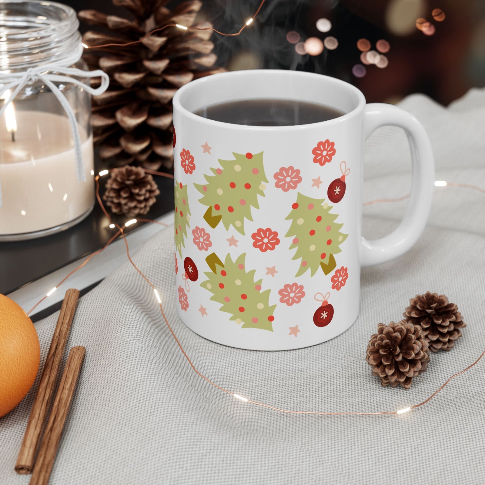 90's Christmas Ceramic Mug Coffee Cup (11oz & 15oz)