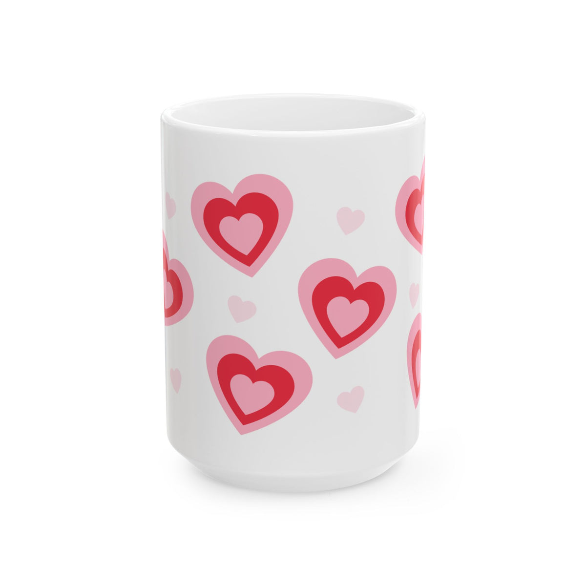 Retro Hearts Mug — Cute Valentine’s Day Coffee Cup (11oz & 15oz) - Sydney So Sweet