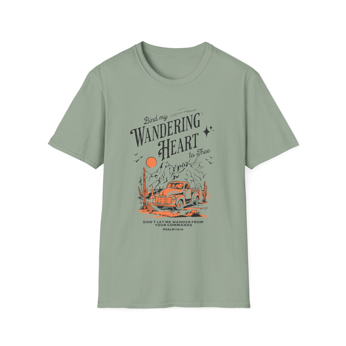 Bind My  Wandering Heart To Thee Graphic T-Shirt Vintage Road Trip Christian Tee