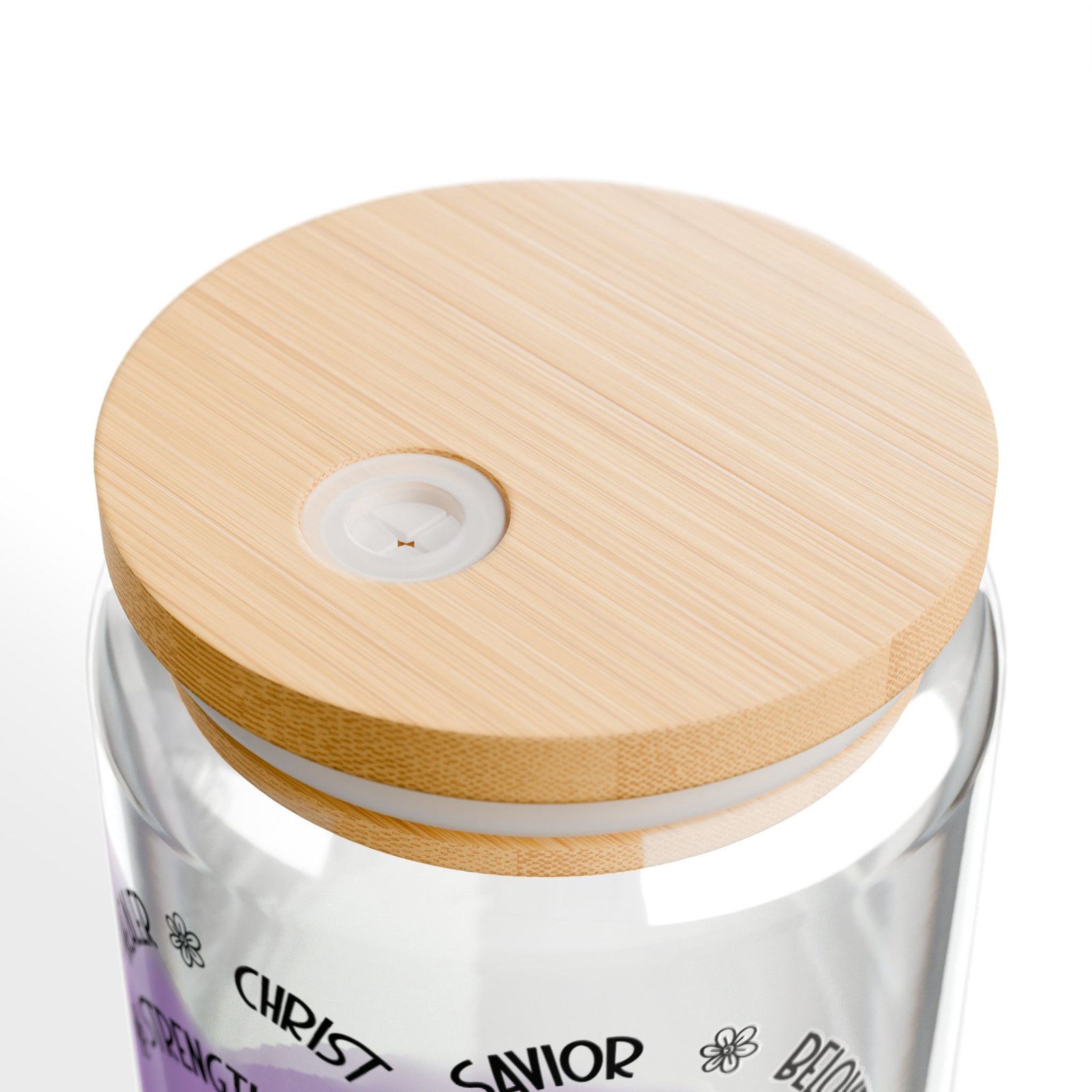 Jesus is King of Kings Christian Tumbler Sipper Glass 16oz — Reusable Drink Jar with Lid & Straw