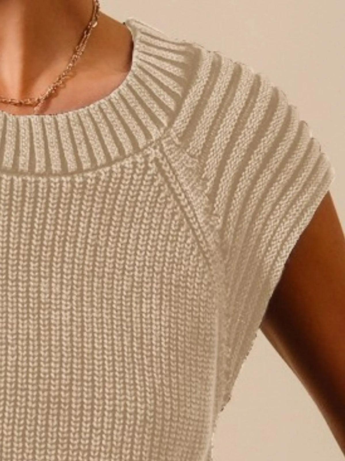 SO ME Mineral Washed Raglan Sleeveless Sweater Top - Sydney So Sweet