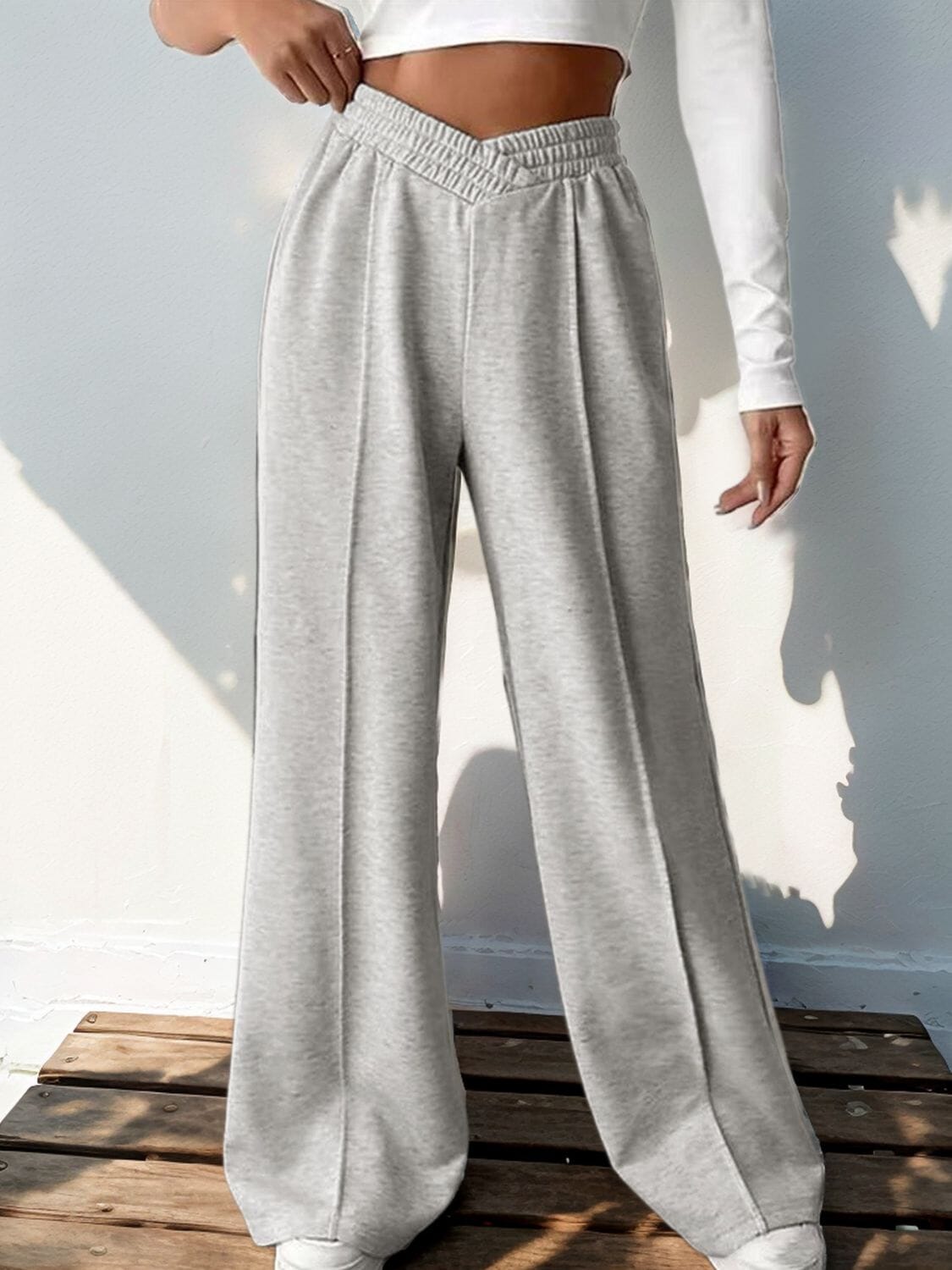 Elastic Waist Wide Leg Pants - Sydney So Sweet