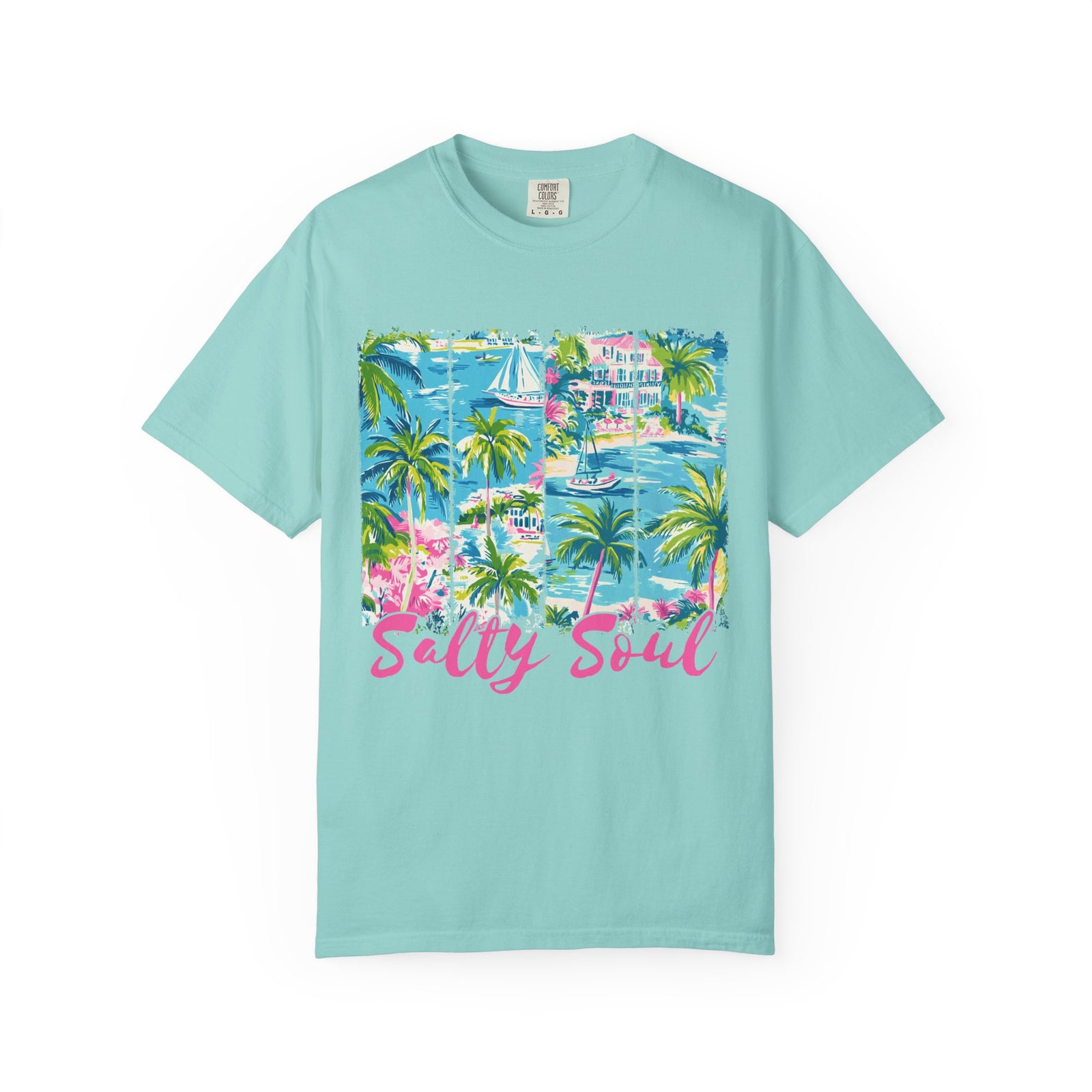 Salty Soul Beach Vacation Graphic T-Shirt Summer Tee