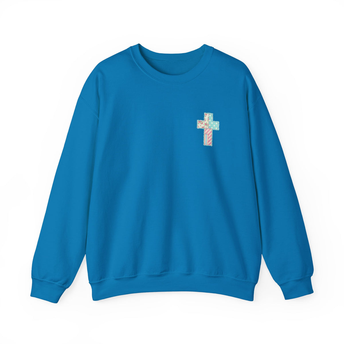 Less of Me More of Jesus Christian Graphic Sweatshirt Floral Cross Crewneck