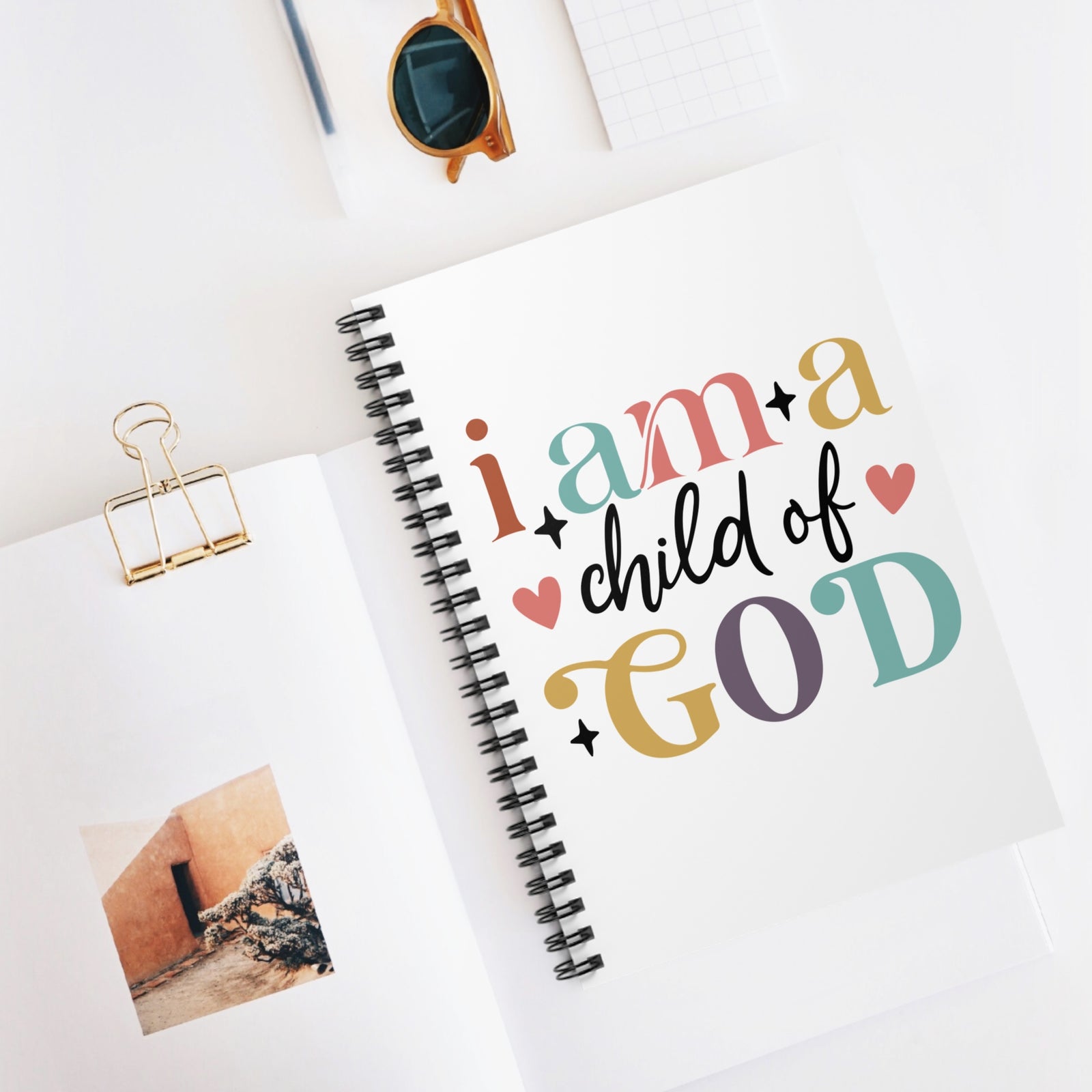 Child of God Spiral Notebook Inspirational Religious Ruled Journal