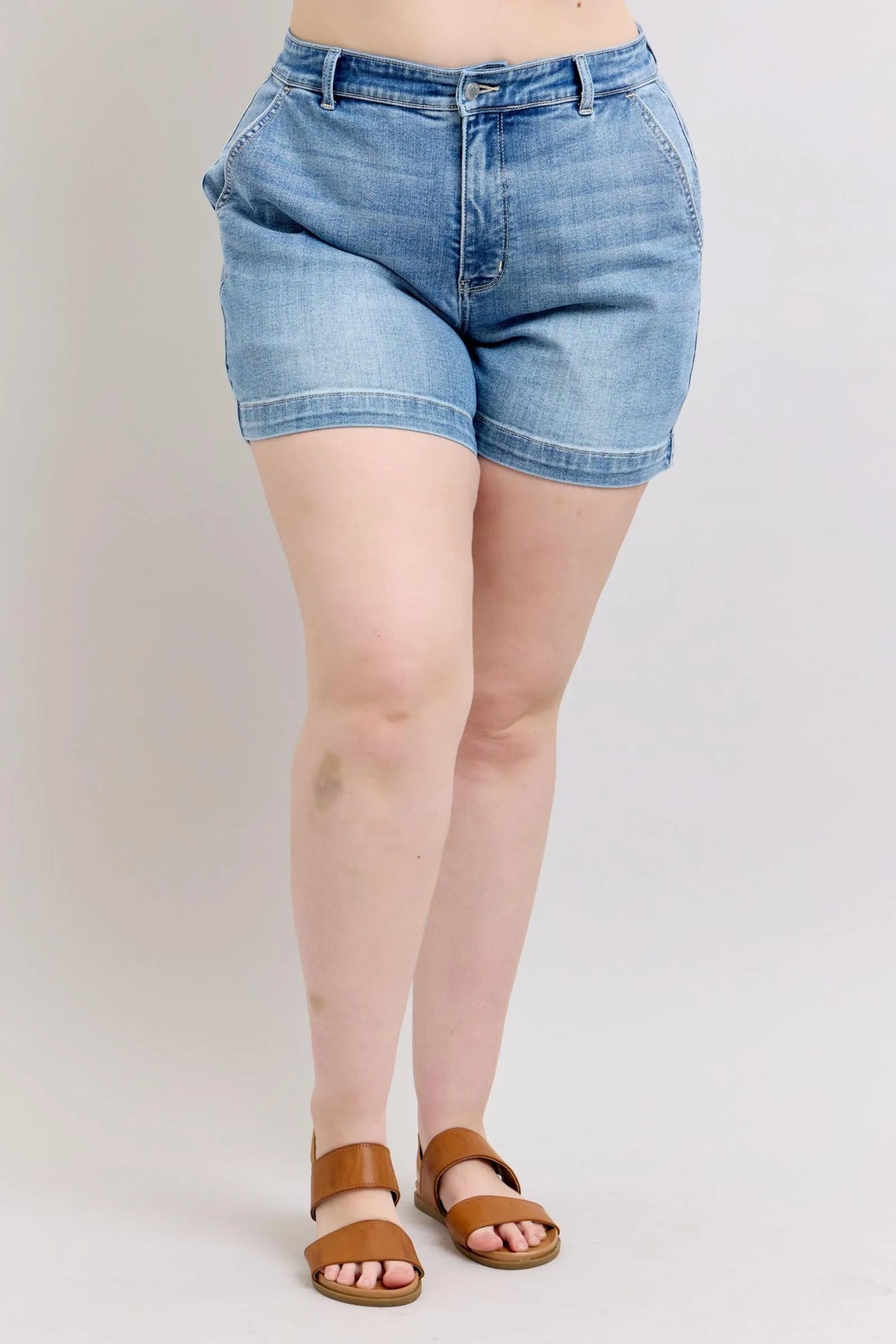 Judy Blue Plus Size High Rise Denim Shorts - Sydney So Sweet