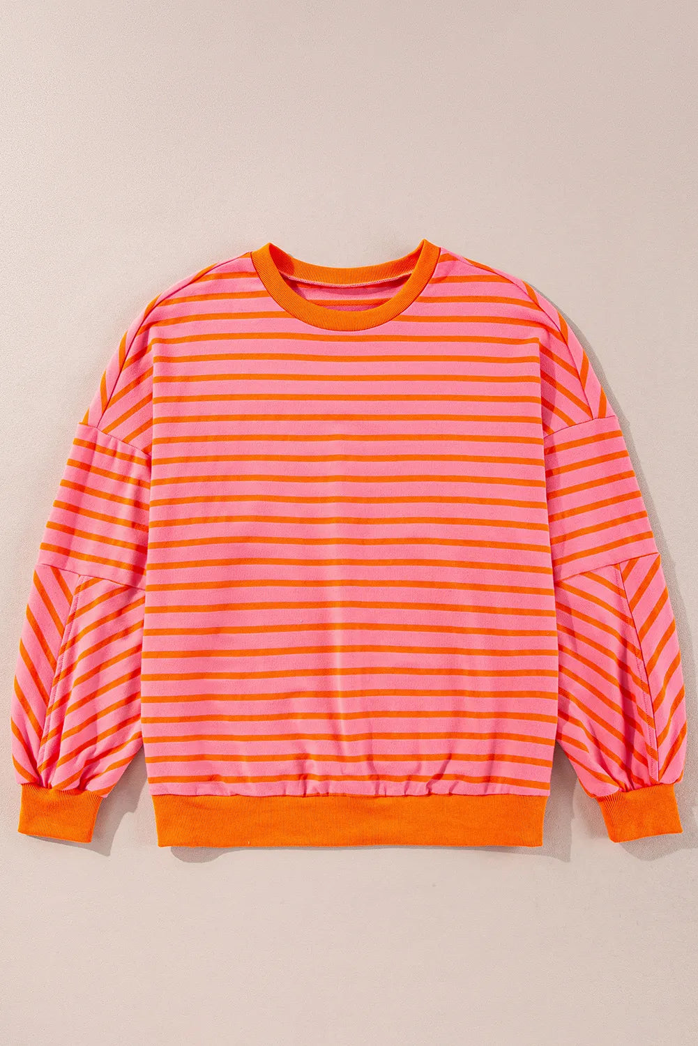 Striped Dropped Shoulder Long Sleeve Sweatshirt - Sydney So Sweet