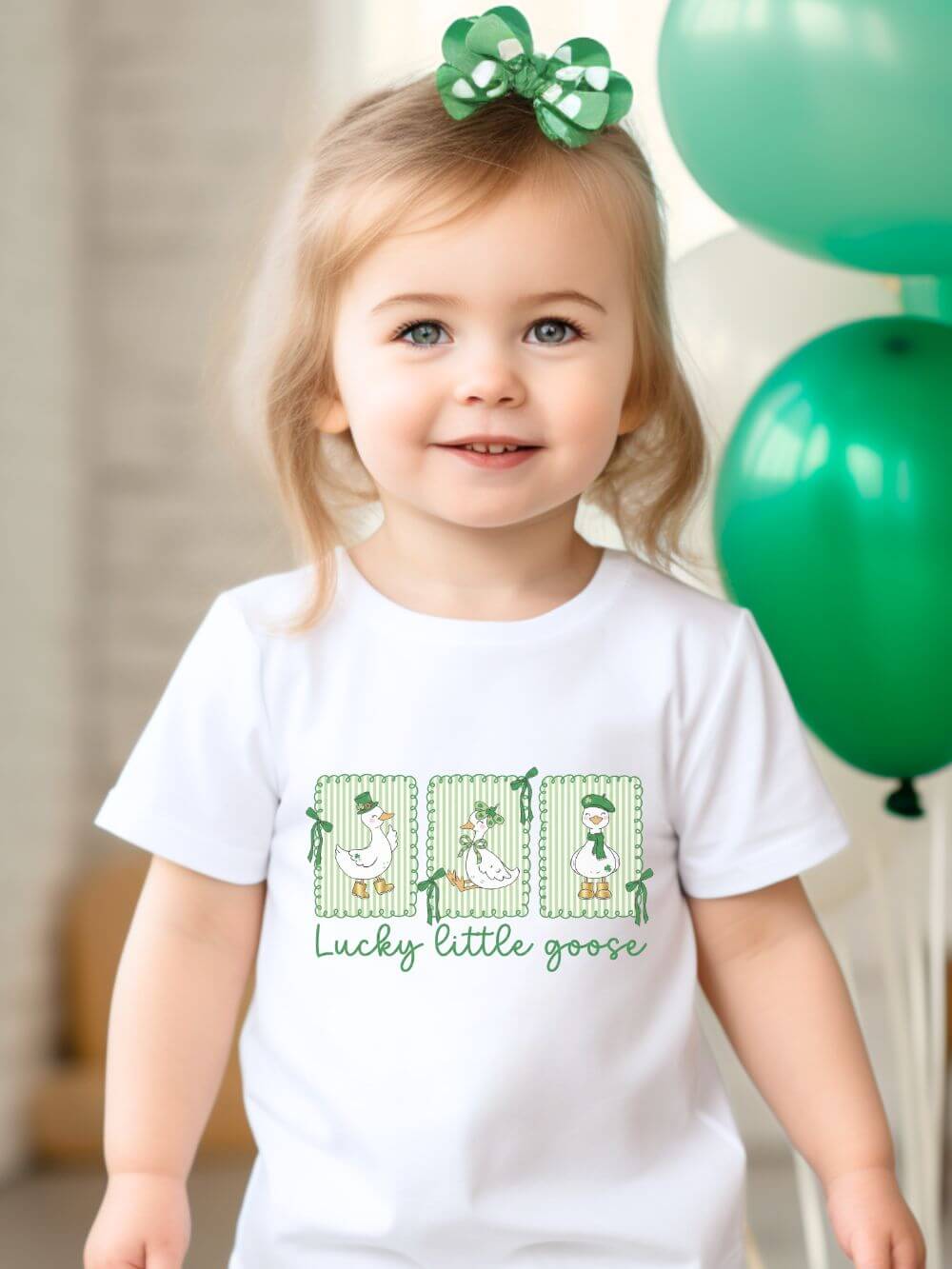 Lucky Little Goose Toddler Tee St. Patrick's Day Graphic T-Shirt