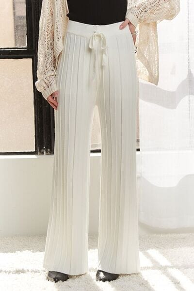 ADORA Tied Wide Leg Knit Pants - Sydney So Sweet
