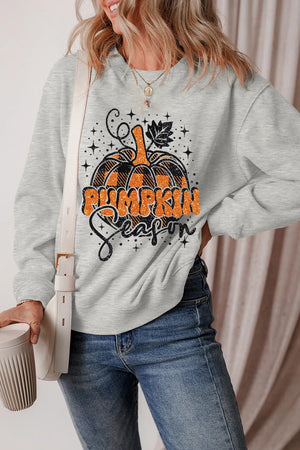 Pumpkin Season Women's Graphic Long Sleeve Sweatshirt - Sydney So Sweet