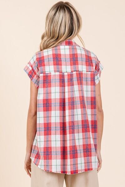 Mittoshop Mineral Wash Plaid Button Down Shirt - Sydney So Sweet