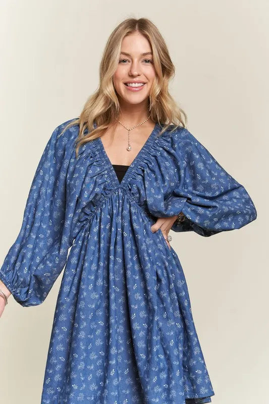 ADORA Batwing Sleeves Floral Dress - Sydney So Sweet