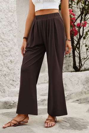 Elastic Waist Wide Leg Pants - Sydney So Sweet