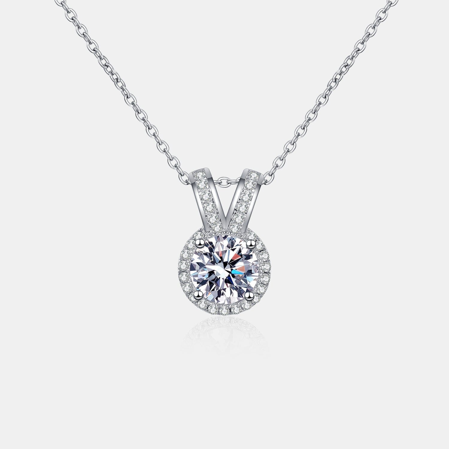 1 Carat Moissanite Rabbit Ears Shape Pendant Necklace - Sydney So Sweet