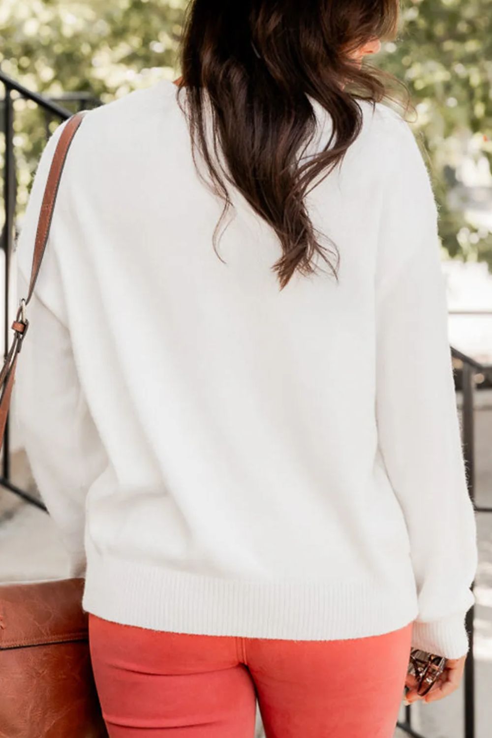 THANKFUL Round Neck Long Sleeve Knit Top - Sydney So Sweet