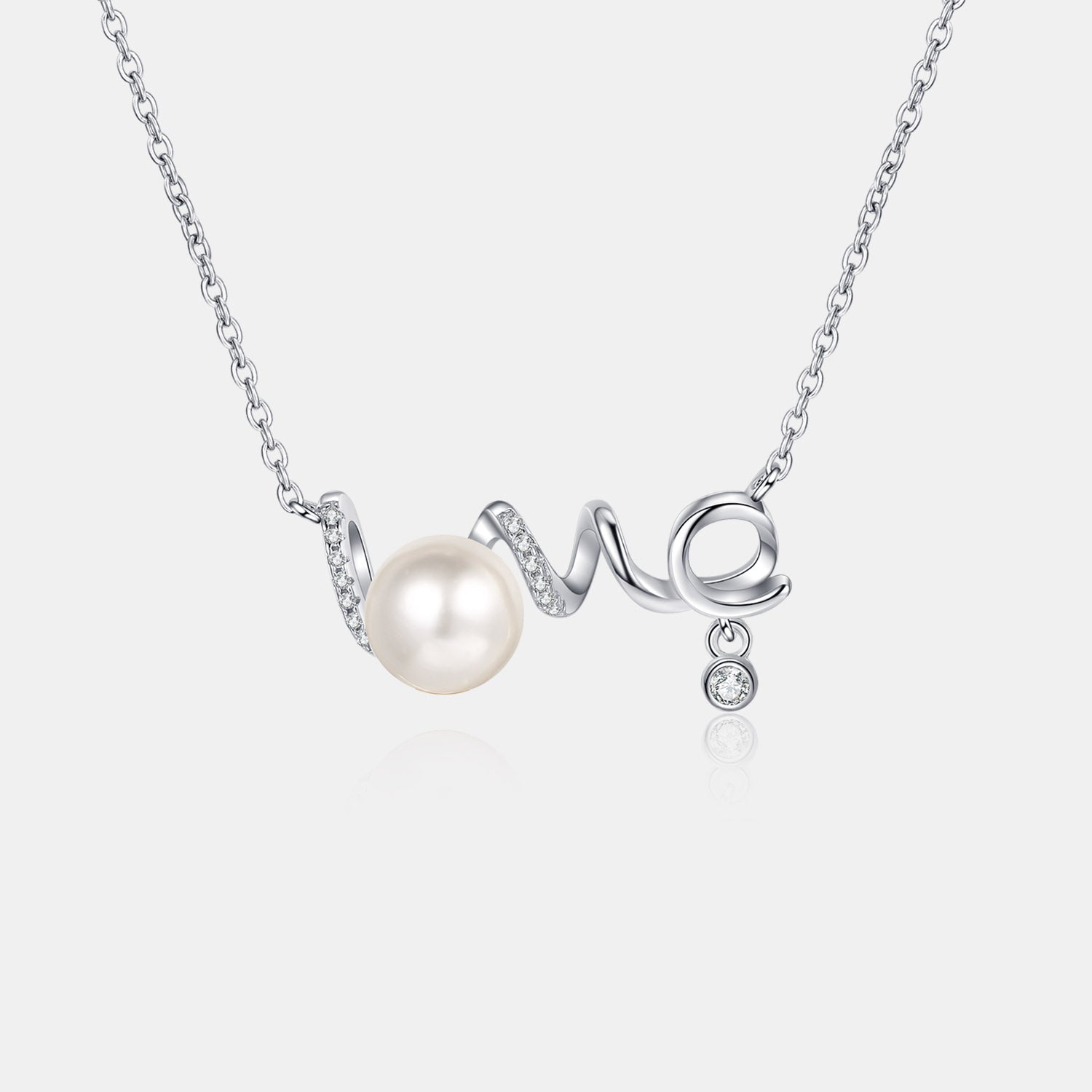 Pearl Moissanite 925 Sterling Silver Necklace - Sydney So Sweet