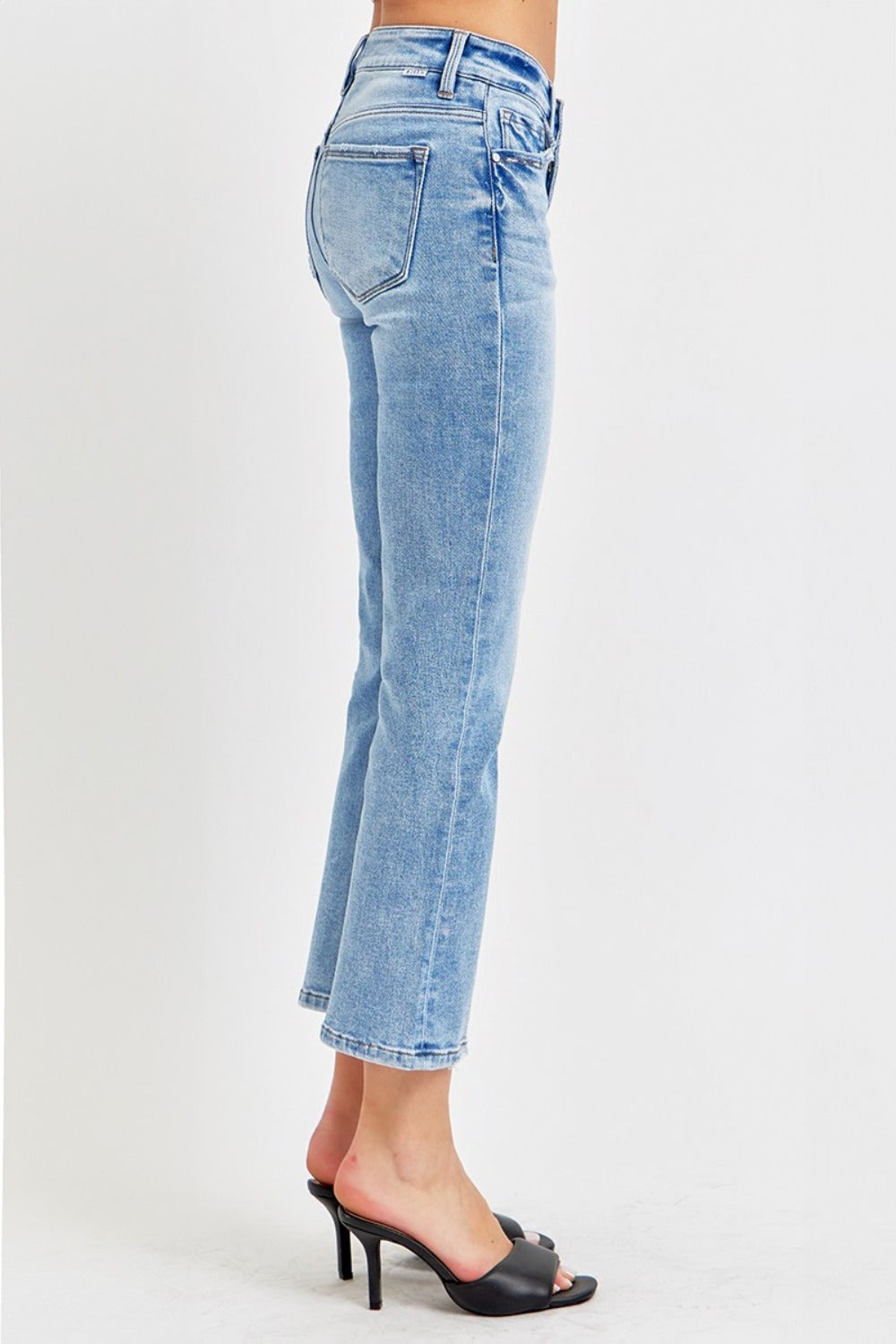 RISEN Full Size Low Rise Crop Slim Straight Jeans - Sydney So Sweet