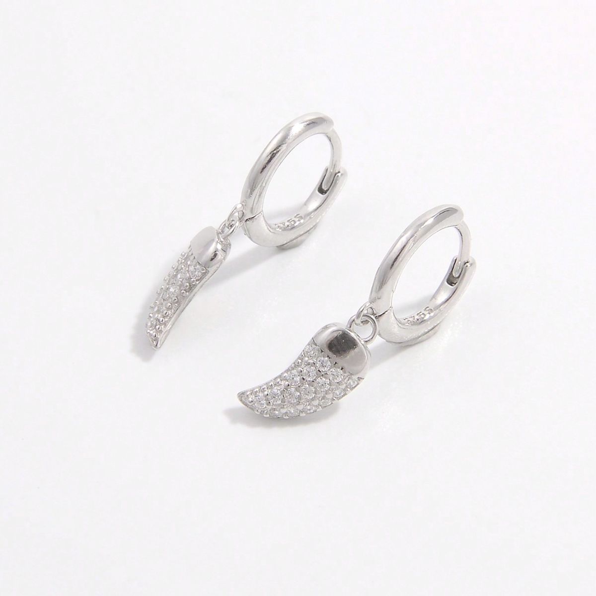 925 Sterling Silver Zircon Chili Shape Earrings - Sydney So Sweet