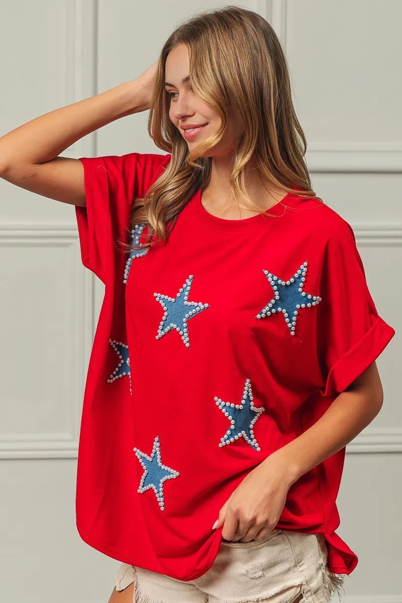 BiBi Fourth Of July Terry T-Shirt - Sydney So Sweet
