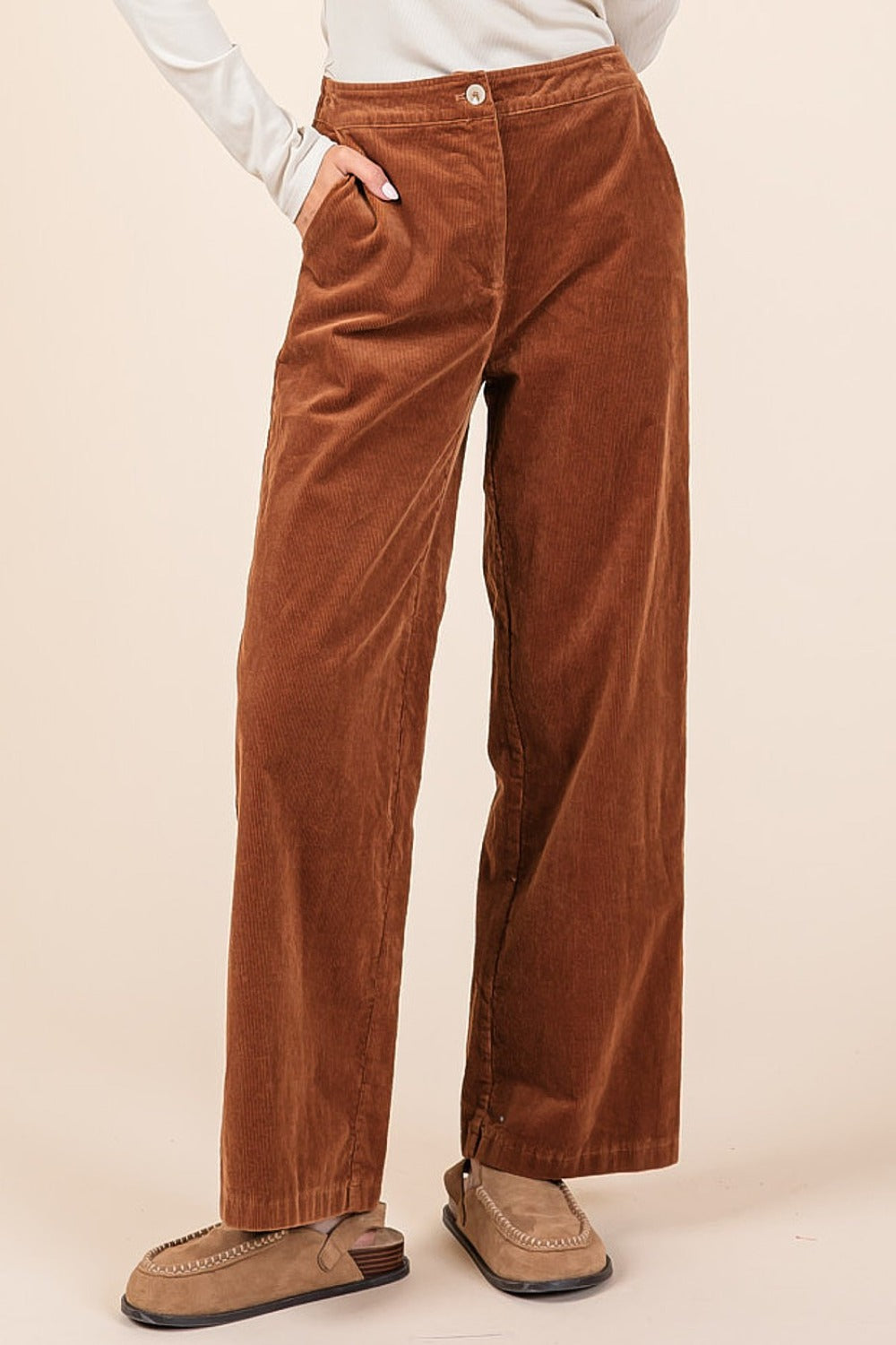 Mittoshop Corduroy Back Elastic Waist Pants - Sydney So Sweet